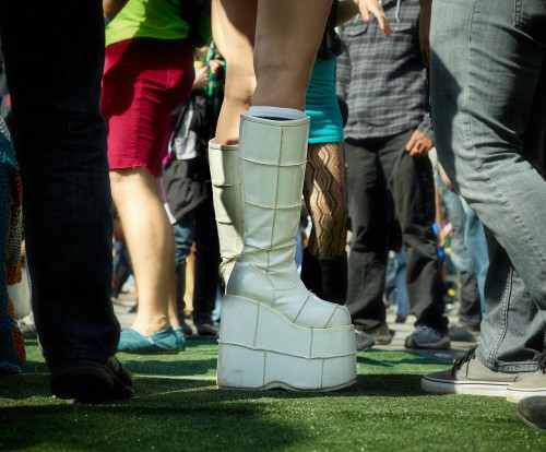 Double Platform Boots by Peter Adams.