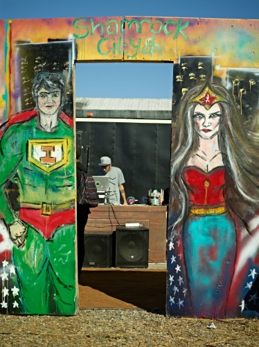 Super hero Street Fair by Peter Adams.