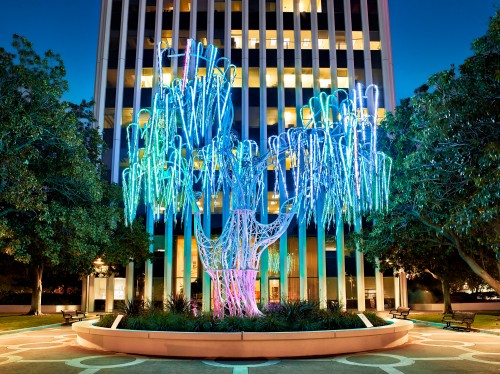 Aurora Light Sculpture by Peter Adams.